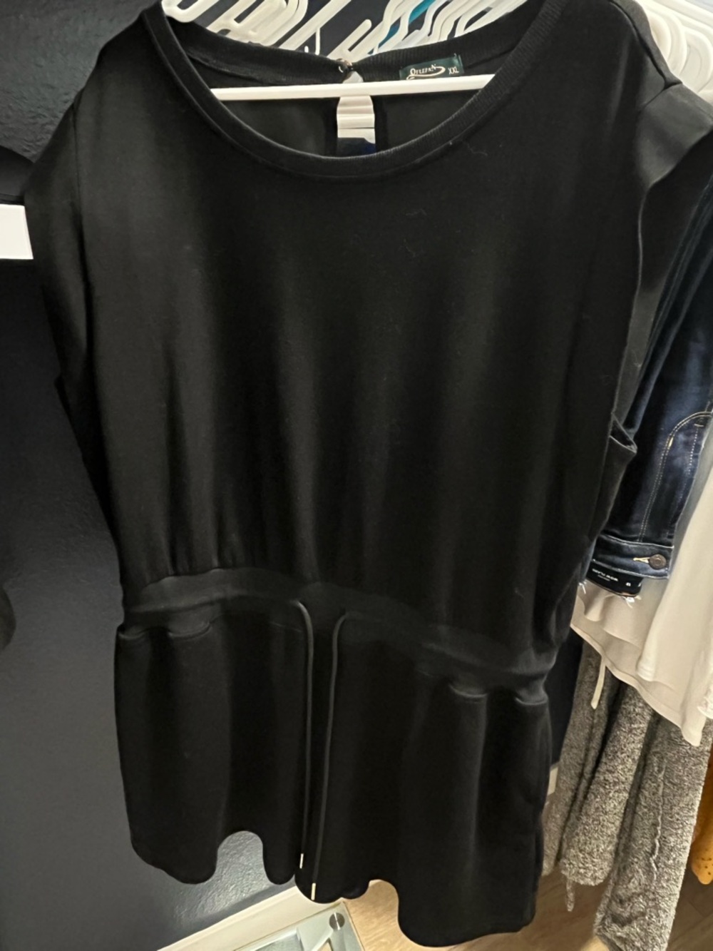 Women's Black Drawstring Romper
